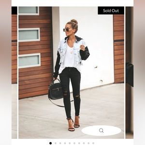 MAXED OUT DENIM CONTRAST HOODED JACKET. Perfect condition.